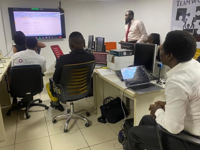 Growth Stack consultants working with a distribution client team