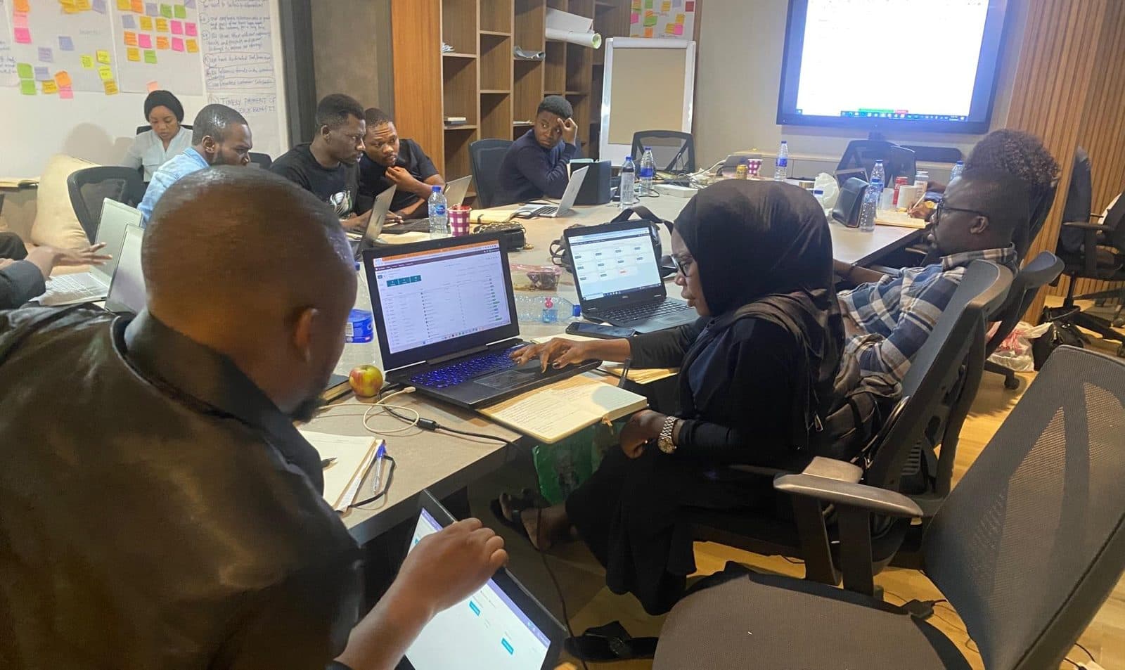 Growth Stack consultants configuring Odoo with a client team during an implementation workshop
